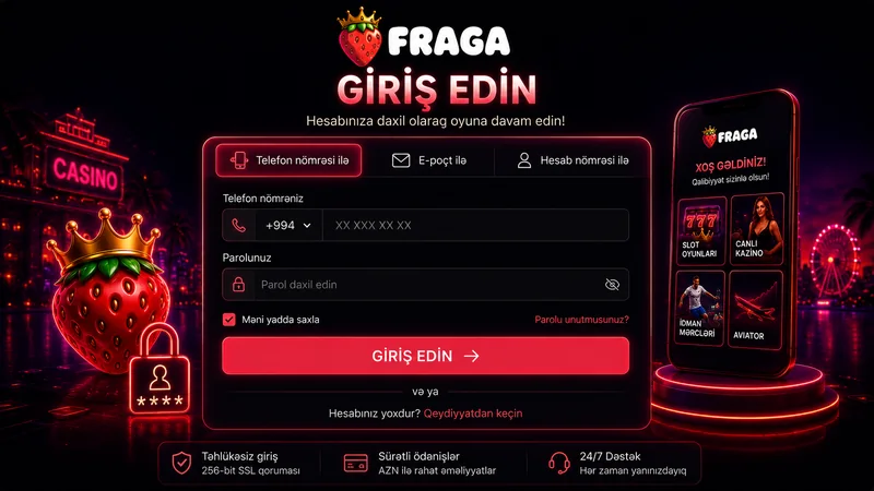 Fraga giriş ekranının illüstrasiyası